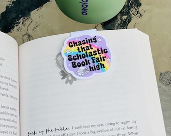 Chasing that Scholastic Book Fair High magnetic bookmark | cute | book lover | reader | gifts for her | bookish