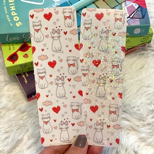 Valentine’s Kitties Bookmark| handmade| cute gift| bookish| book lovers| gifts for her| cute bookmark| reader gifts | cat lover