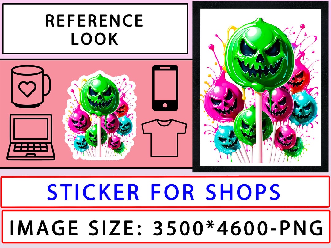 Halloween Clipart Spooky Halloween Candy Sticker Stationary Etsy