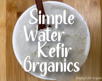 Live Organic Water Kefir Grains | Probiotic Culture | Vegan | Homemade Fizzy Beverage Support Gut Health