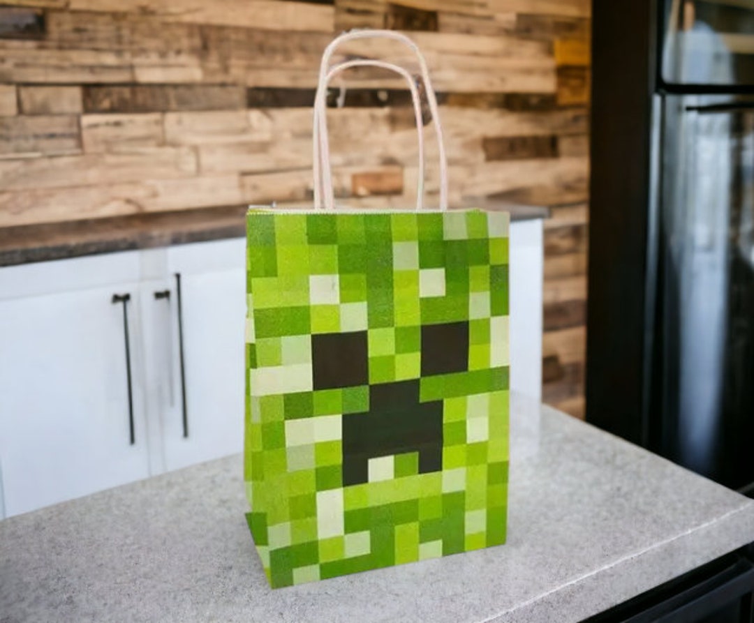 Minecraft Creeper Gift Bag Pack Birthday Favours - Etsy
