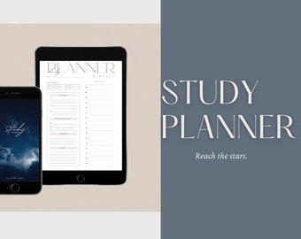 planejador de estudo estético minimalista I planejador de estudo sem data I planejador de estudo digital I planejador de estudo para impressão I De volta às aulas