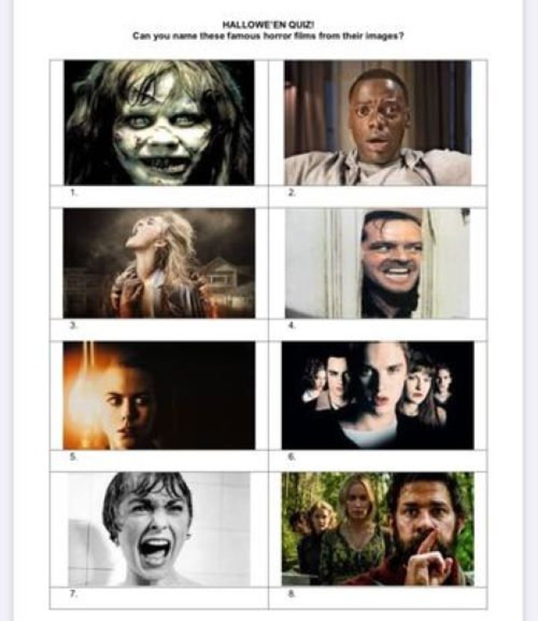 Instant Download Halloween Hallowe'en Themed Party Quiz Etsy