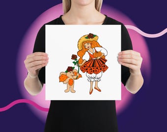 Halloween Peppermint Rose Poster