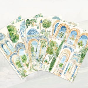 5 Landschafts-Elemente Sticker Blätter | Druckbar | Digitaler Download PNG | Drucken und Schneiden | Für Journal oder Scrapbook | Für Lehrer und Kinder