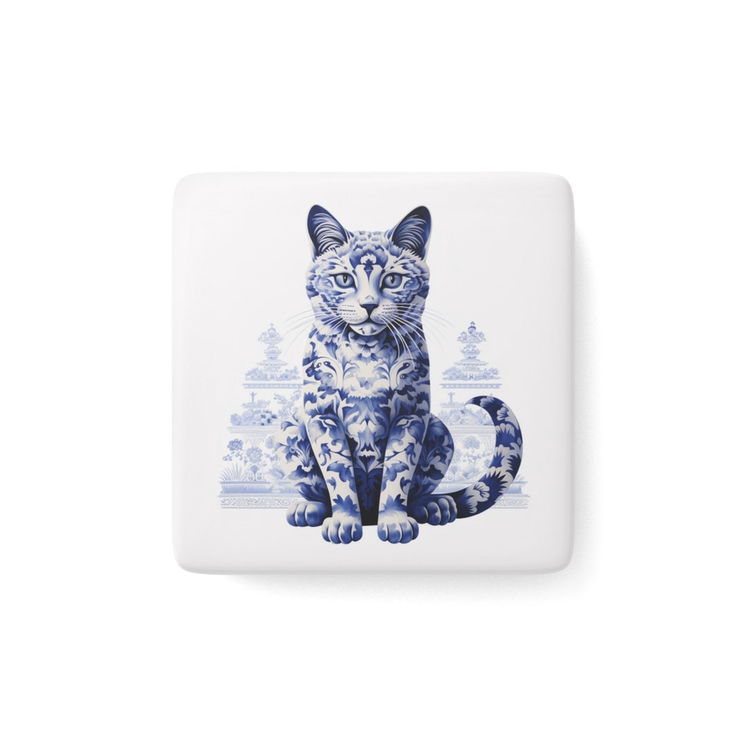 Blue - Fish Original Blue Pottery Ceramic Fridge Magnet