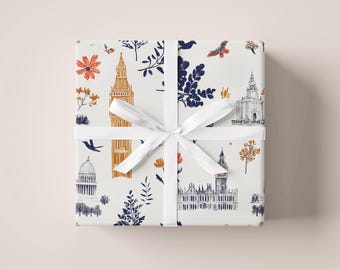 Carta da regalo ispirata a Londra / Carta da regalo / Carta da regalo / Per regali / Confezionamento / Artigianato di carta / Per ogni occasione
