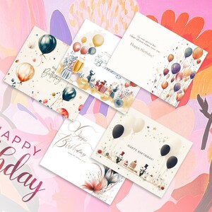 Alles Gute zum Geburtstag Kartenset | Grußkarten | 5er Pack | Multipack | Journal Karten | Ansichtskarten