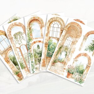 5 Landschafts-Elemente Sticker Blätter | Druckbar | Digitaler Download PNG | Drucken und Schneiden | Für Journal oder Scrapbook | Für Lehrer und Kinder