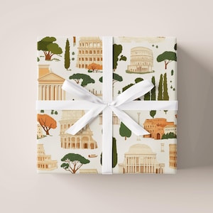 Feuille d'emballage cadeau Rome | Papier cadeau | Papier cadeau | Pour les cadeaux | Emballage | Artisanat en papier | Pour toutes les occasions
