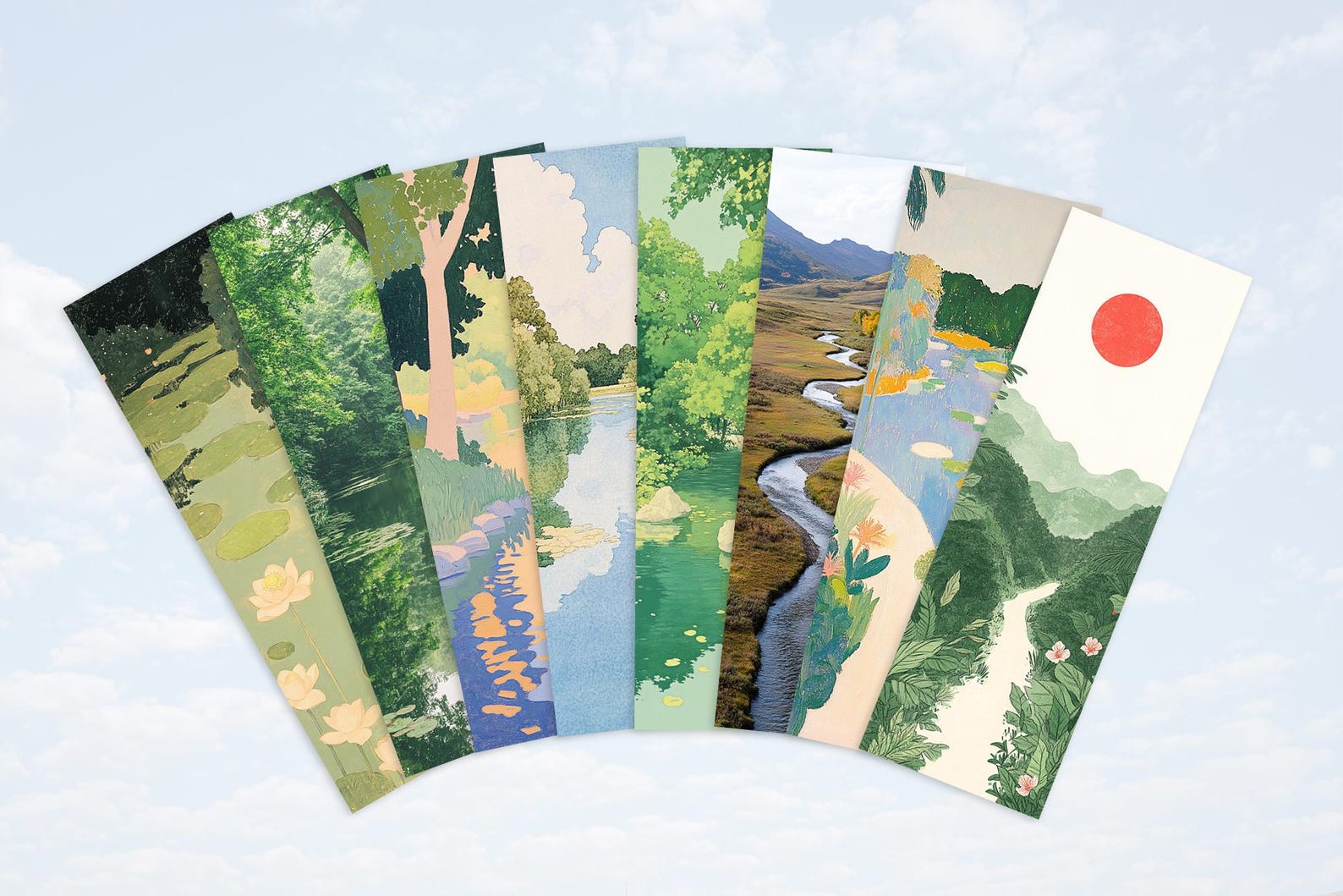 8 River Printable Bookmarks | Digital Download PNG & PDF Bookmark ...