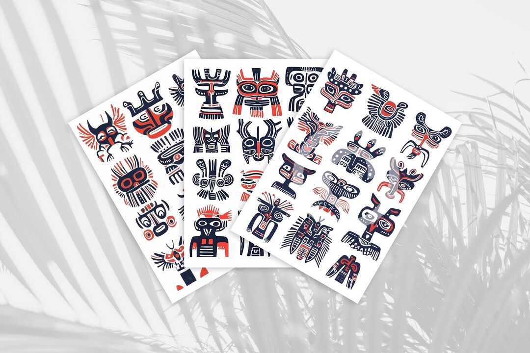 Mask Design Sticker 3 Masks Sticker Sheets | Printable | Digital Download PNG | Print and ...