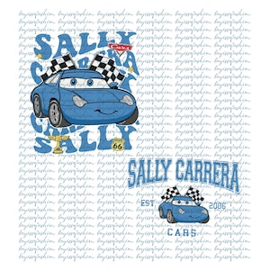 Sally Carrera SVG PNG Clipart, Disney Cars Movie Digital Download, Race Car Birthday Printable Design, Kids Wall Art, Instant File