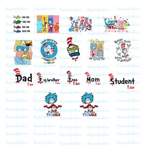 26+ Dr. Seuss PNG Bundle, Dr. Seuss Day, Sublimation Print, Dr. Seuss Day PNG, Read across America, Teacher PNG, Sublimation