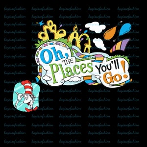 Oh The Place You&#39;ll Go faux sequin PNG, Dr Suess Png, Cat In The Hat Png, Dr Suess Png, Read Across America Png, Teacher Appreciate Png