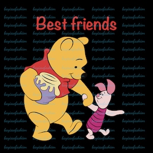 Winnie the Pooh Best Friends PNG,Winnie the Pooh Clipart,Instant Digital Download,Pooh Bear with honey pot,Winnie the Pooh birthday shirt