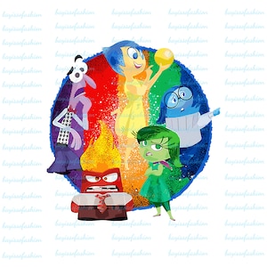 Inside Out 2 Png,Watercolor Digital design PNG file for sublimation, High Quality Cricut sticker Instant Download Digital Printable Image
