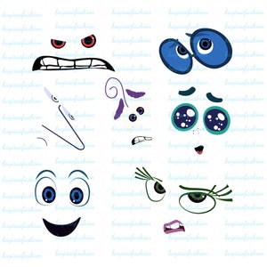 Inside Out 2 Faces +7 Bundle Digital Files , Inside Out 2 Png,It’s Okay to Feel All the Feels Png,Cartoon Characters Png,Design Files,Cricut