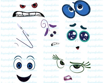 Inside Out 2 Faces +7 Bundle Digital Files , Inside Out 2 Png,It’s Okay to Feel All the Feels Png,Cartoon Characters Png,Design Files,Cricut
