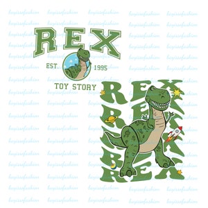 Toy Story Rex Two-sided Shirt Png, Rex Png, Dinosaur Rex Png, Rex Sublimation, Toy Story Png, Rex Sublimation, Rex Shirt Png, Only Png