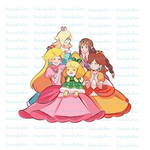 Prinzessin Peach Png, Prinzessin Freunde Png, Spiele Png, Super Mario Png, Schnittdateien für Cricut, Png