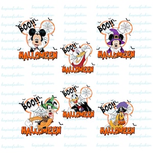Mouse And Friend Halloween 2024 Png Bundle, Not So Scary Png, Family Halloween Shirts Png, Halloween Trip, Halloween Png, Fall Png