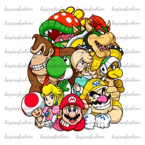 Super Mario Birthday Png, Super Mario clipart, printable mario png, digital mario, Super Mario Design Png,Mario Allstar png,Mario Characters