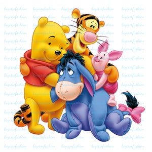 Happy Winnie the Pooh Friends PNG,Winnie the Pooh Clipart,Instant Digital Download,Pooh Bear with honey pot,Winnie the Pooh birthday shirt