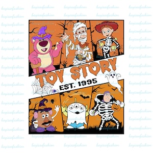 Retro Floral Toy Story Halloween Png, Halloween You've Got A Friend In Me Png, Trick Or Treat Png, Spooky Vibes Png, Toy Story Halloween Png