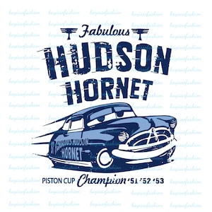 Fabulous Hudson Hornet Png , Hudson Hornet Png , Cars Shirt Png, Family Vacation Png, Cars Png, Digital File, Only Png