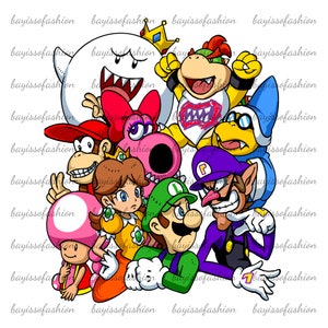 Super Mario Bros Png, Super Mario clipart, Friends mario png, digital mario, Super Mario Design Png,Mario Allstar png,Mario Characters