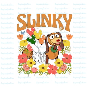 Slinky Dog Png, Toy Story Png, Toy Story clipart, natychmiastowe pobieranie, dla plików Cricut Png, cyfrowo drukowana urodzinowa dziewczyna png, sylwetka