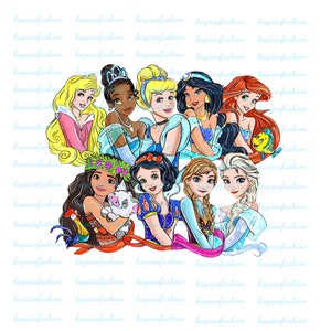 Best Friends Princess Png, Princess Squad Png, Magical Castle with Balloons Png, Besties Png, Friendship Png, Png File For Sublimation
