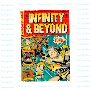 Retro Infinity and Beyond PNG, Toy Story Png, Character Cut Files, PNG Sublimation, Birthday png, To Infinity & Beyond png