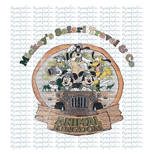 Mickey Safari Travel PNG SVG, Animal Kingdom Clipart, Disney Jungle Safari Sublimation Design, Mickey and Friends Adventure Shirt Art