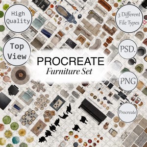 Procreate interior set, Furniture pack, Digital sketch, interior sketch, Architecture plan, Floor plan block, png Furniture, outdoor png