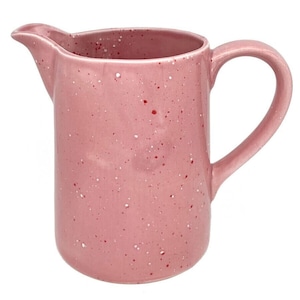 Krug große Keramik Wasser Kanne, Party Pitcher Rosa Pink 1,2 Liter Blumenvase Handgemachte Keramik aus Portugal Bild 1