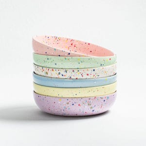 Pastateller, tiefer Teller Keramikteller Suppenteller Party ø21cm 1 Stck in Weiß Pink Blau Grün Lila Gelb - Keramik Handgemacht aus Portugal