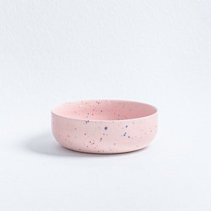 Bowl Keramik Schüssel, Müslischale Dessertschale Party Weiß Lila Rosa Gelb Blau Grün ø15cm Keramik handgemacht aus Portugal Rosa