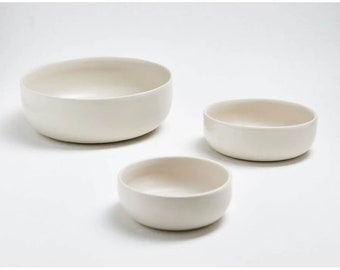 Bowl 3er-Set, Schale Schüssel tiefer Teller im Set ø12+15+19cm Trilogy-Bowl - handgemachte Keramik aus Portugal