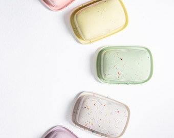 Butterdose Keramik Butterschale Butterbehälter Party Weiß Gelb Rosa Pink Grün Lila - Handgemacht in Portugal