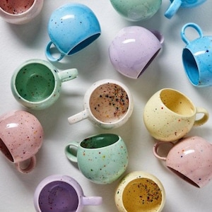 Large Mug, Cup, Ceramic Ball Mug Coffee Cup Party Ball Mug 500ml - Handmade in Portugal
