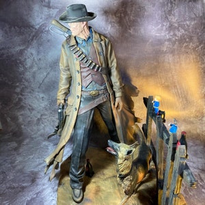 Fallout | Cooper Howard Ghoul and Roosevelt Diorama | 10.8&quot; Figure | Fallout Collectibles | Gift for Gamers | 12K Detailed Resin Figure