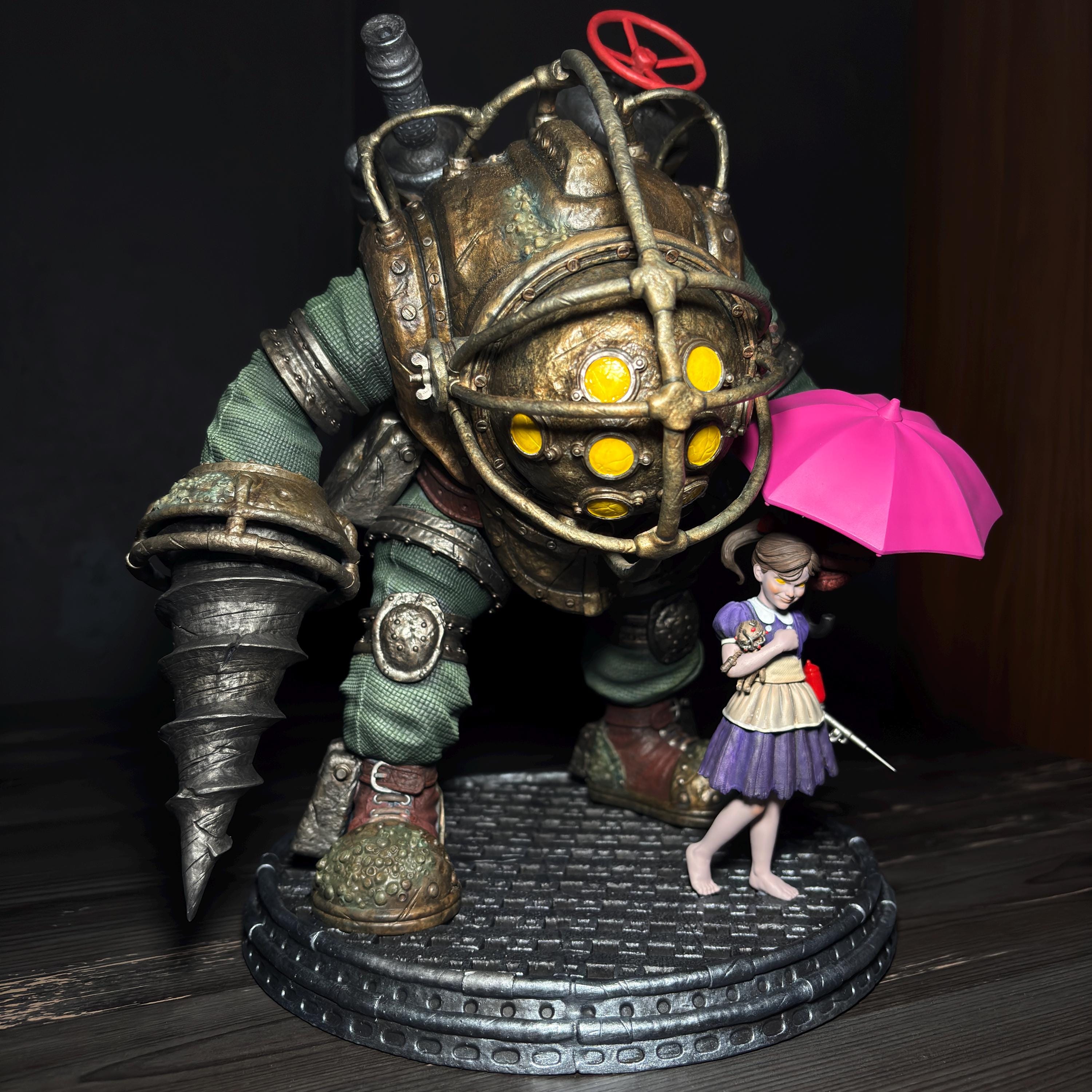 Bioshock Big Daddy & Little Sister Statue | Survival Horror Game