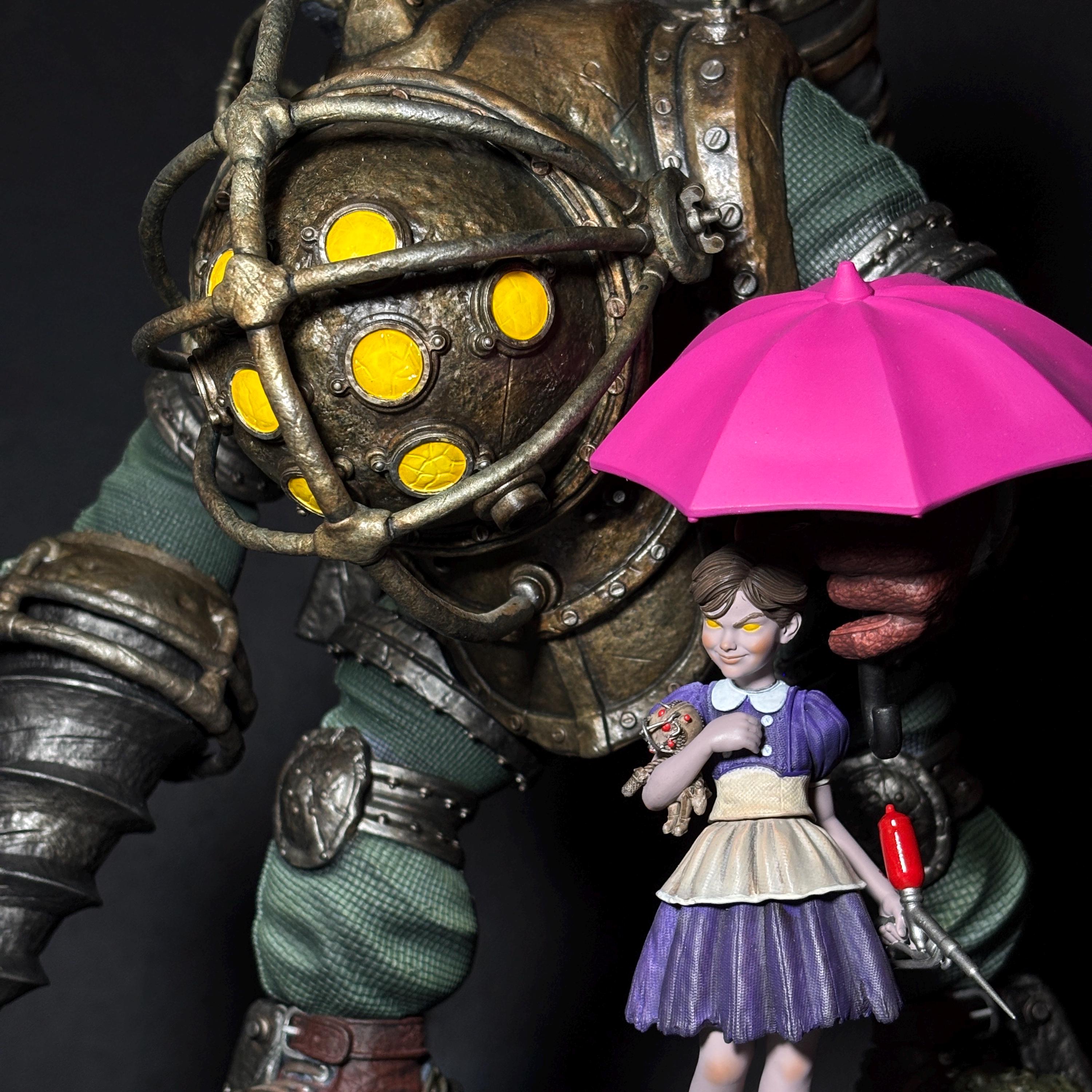 Bioshock Big Daddy & Little Sister Statue | Survival Horror Game
