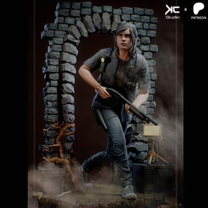 Ellie Williams 11.8&quot; Figurine | Last Of Us II Collectible | Video Game Figure | Post-Apocalyptic Statue | Gift For Gamer | Gamer Room Decor