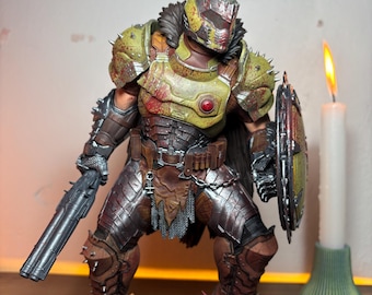 Doom Slayer Statue | Doom: The Dark Ages | Ewiger Krieger Statue | Tabletop RPG & DnD Display Geschenkidee | Resin Kunstwerk | Spielzimmer Dekor