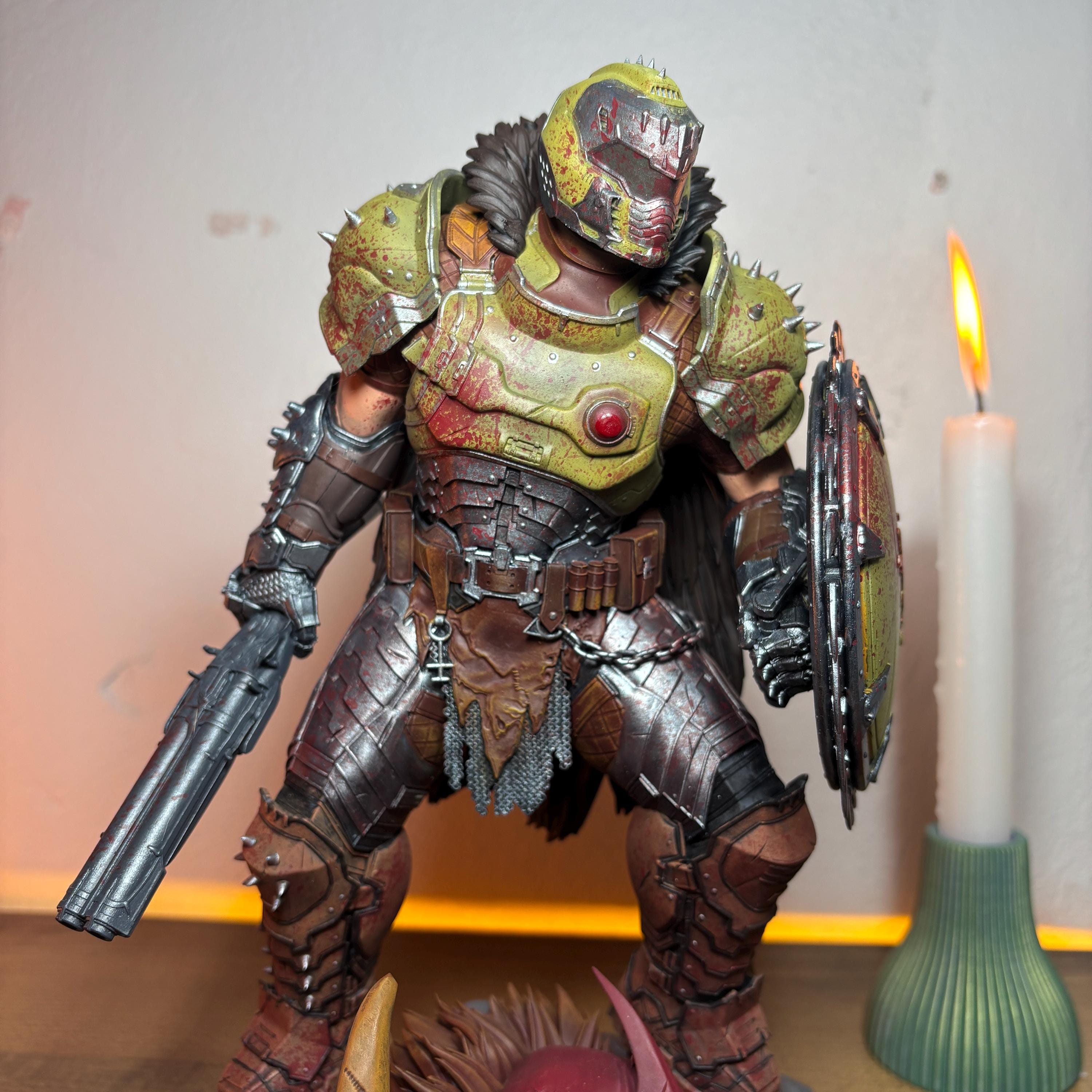 Doom Slayer Statue | Doom: The Dark Ages | Eternal Warrior Statue | Tabletop RPG & DnD Display Gift Idea | Resin Artwork | Game Room Decor