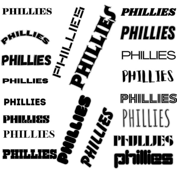 Phillies Font Style || Pack of 20 Phillies Font Style || Digital Downloads