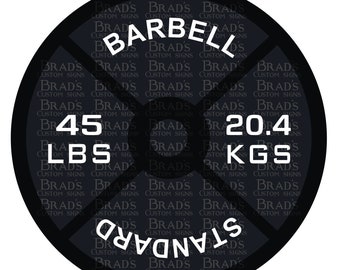 45 LBS Weight Lifting Plate - svg - dxf